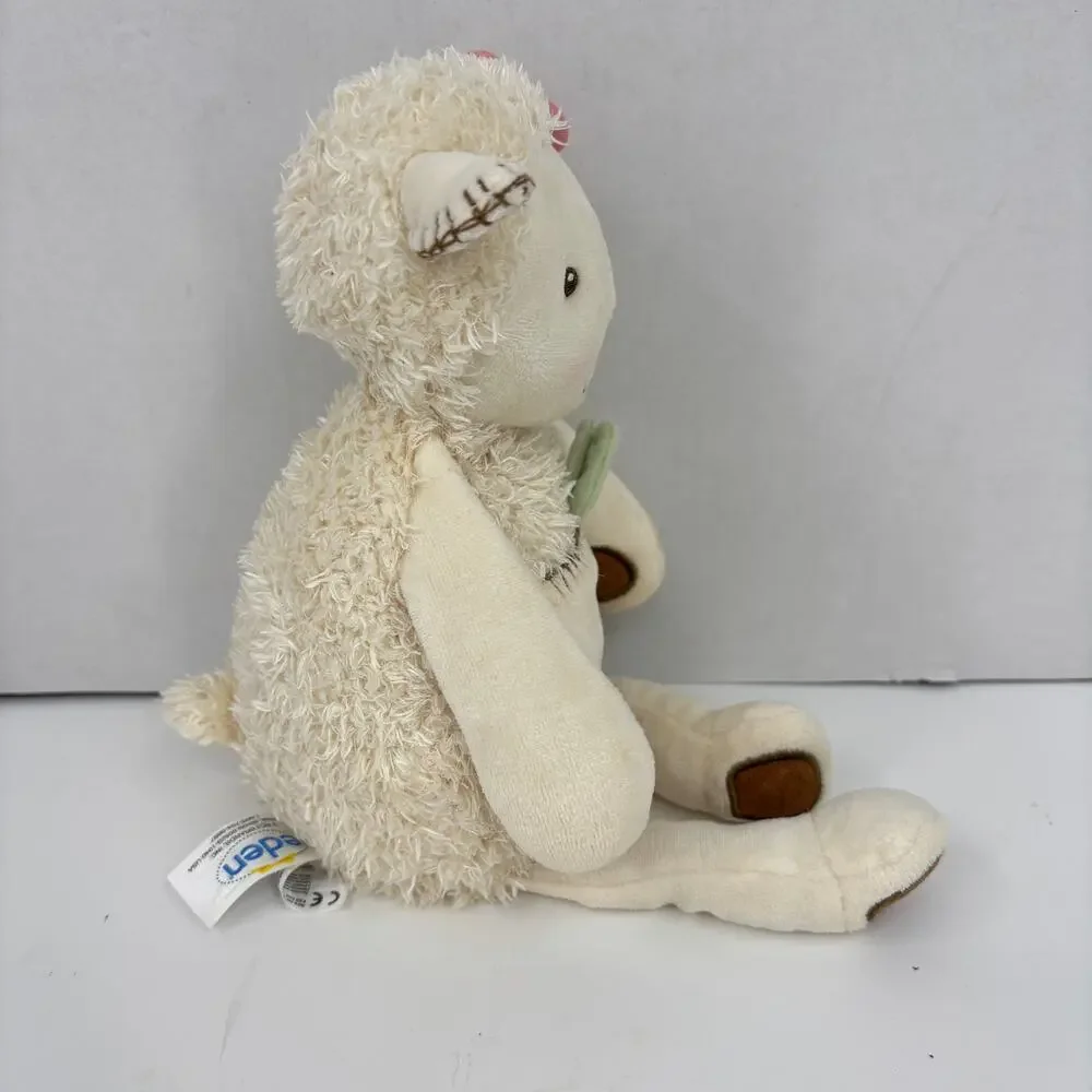 Eden Lucy Lily Lamb Cream Hug Pocket Plush Baby Toy Stuffed Animal 12 Inch